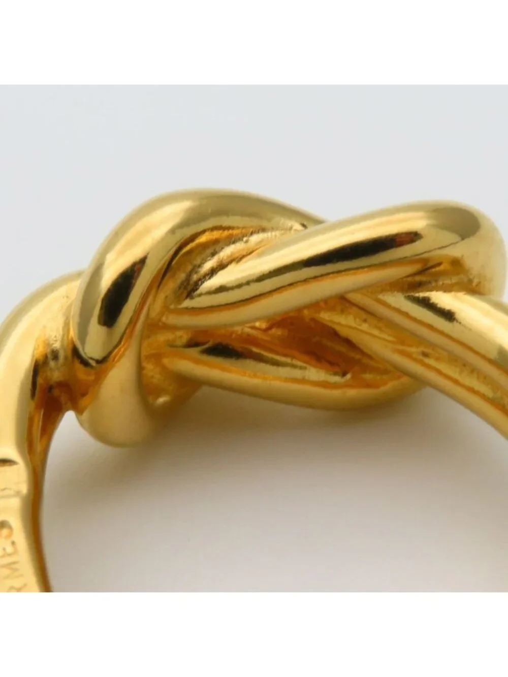 Hermes Scarf Ring Head Metal Gold Plated - Picture 5 of 6